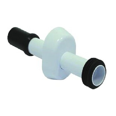 CANOTTO DRITTO CON ROSONE E MORSETTO PER ALLACCIO WC