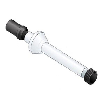 CANOTTO DRITTO CON ROSONE E MORSETTO PER WC