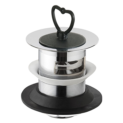 PILETTONE SIFOIDE LAVELLO D.11/4''x80mm IN OTTONE CROMATO