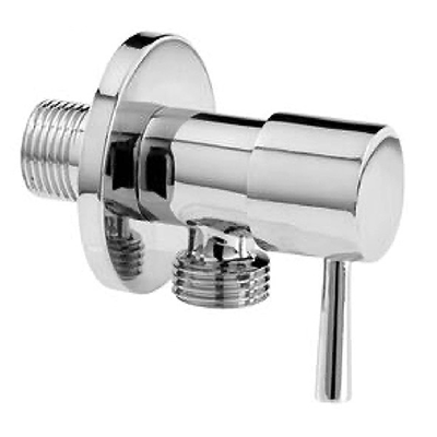 RUBINETTO A DISCO CERAMICO PER IDROSCOPINO IN OTTONE CROMATO D.1/2 m.