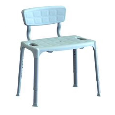 SEDIA DA DOCCIA CON SCHIENALE BIANCA