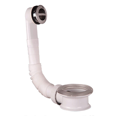 SET COLLEGAMENTO CON TROPPOPIENO PER LAVABO IN PP E GRIGLIA IN OTTONE