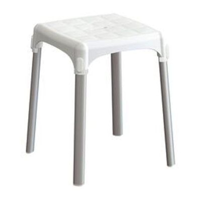 SGABELLO DA BAGNO QUADRATO BIANCO 4009029