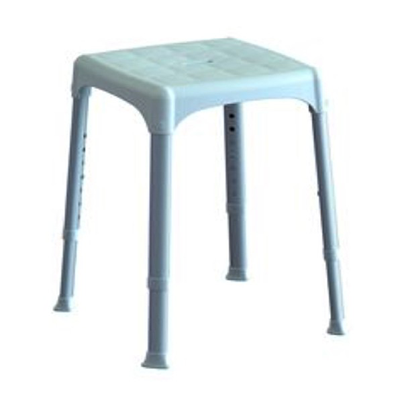 SGABELLO DA BAGNO REGOLABILE QUADRATO BIANCO4009016