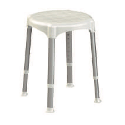 SGABELLO DA BAGNO TONDO REGOLABILE BIANCO 4009032