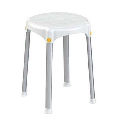 SGABELLO DA BAGNO TONDO h. 42,5cm BIANCO 4009031