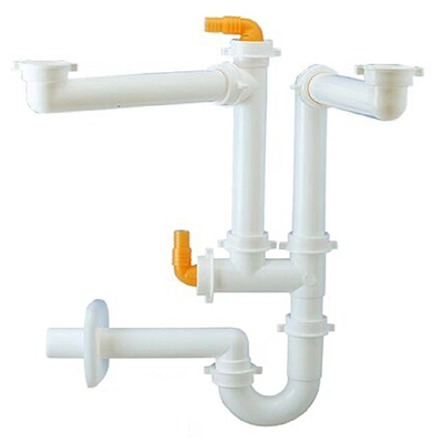 SIFONE SPAZIO NEW 2/35 D.11/2''x40 IN PP DUE VASCHE