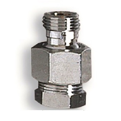 SNODINO CROMATO IN OTTONE 3/8X3/8 MASCHIO FEMMINA 652000OC3/8X10
