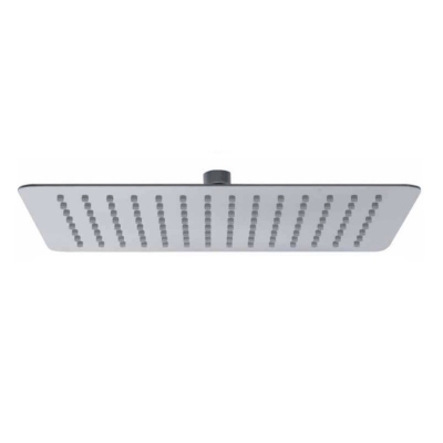 SOFFIONE INOX RETTANGOLARE ANGOLI STONDATI PITCH 300X200 mm