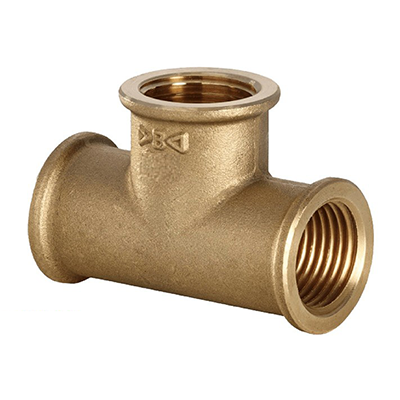 TEE OTTONE FILETTO CONICO 3
